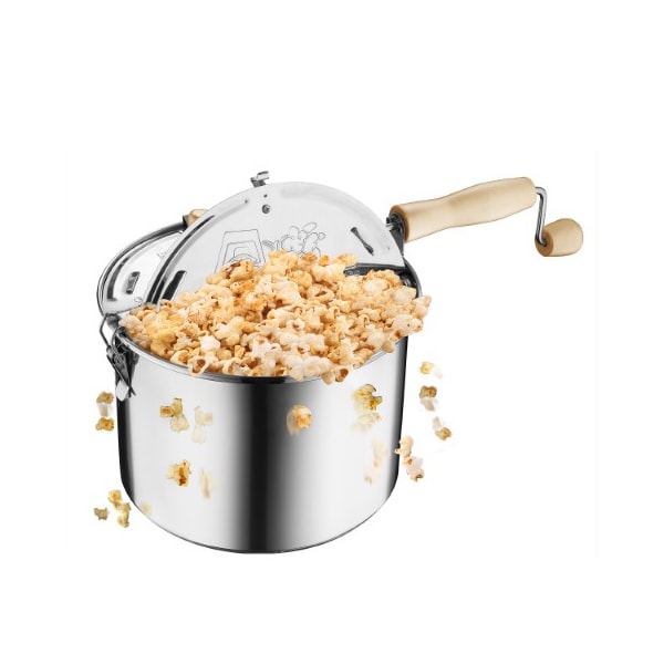 Great Northern Popcorn 6251 Great Northern Popcorn Original Stainless Steel Stove Top 6-1/2 Quart Popcorn Popper 864569QBU - main